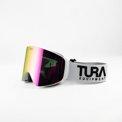 TURA - GEMKEN SKIDGLASÖGON VIT/ROSA